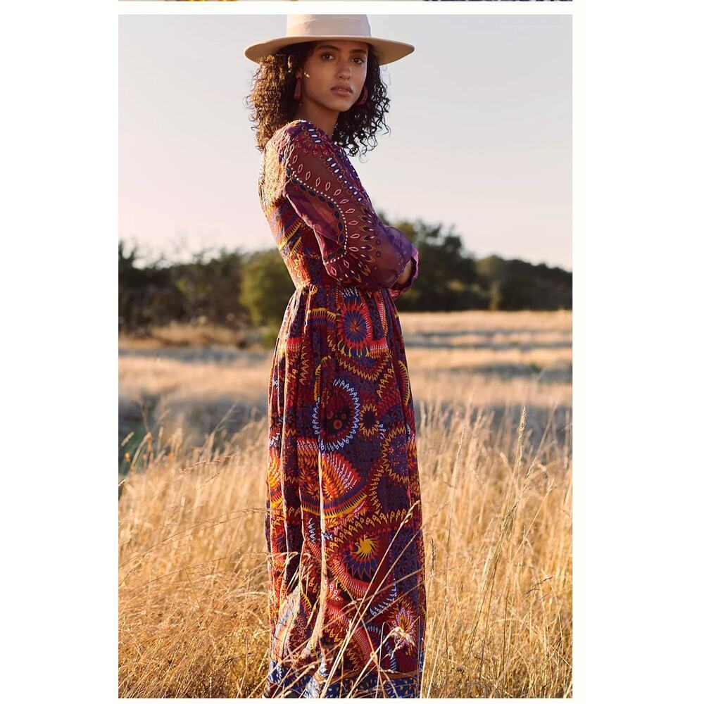 Anthropologie Maren Embroidered Maxi Dress Size 16W NWT - Picture 4 of 16